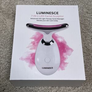 NEW Luminesce 7-in-1 LED Facial Sculptor Advanced Light Therapy Facial Massager
